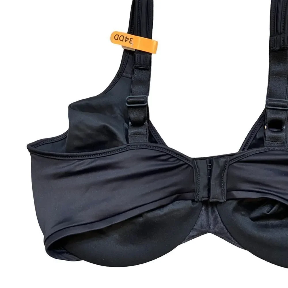 New without Tags Bali Brand Black Satin Bra Size‎ 34DD_7